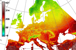 BIO10: Mean temperature of the warmest quarter (°C*10)